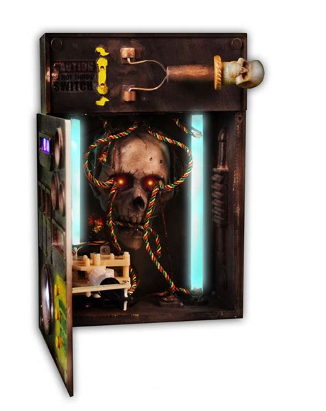 high voltage electrical box spirit halloween|fenced in high voltage zombie.